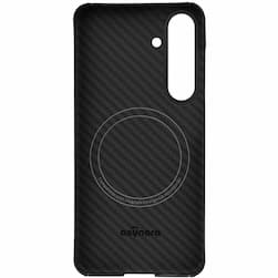 Чехол-накладка Asynora Magnetic aramid fiber для Galaxy S24, кевлар, черный— фото №2