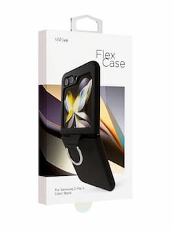 Чехол-накладка VLP Flex Case для Galaxy Z Flip5, полиуретан, черный— фото №4