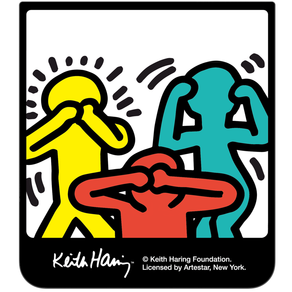 Панель для чехла Samsung Flipsuit Card Slash Keith Haring Photo, желтый— фото №1