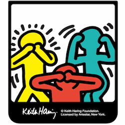 Панель для чехла Samsung Flipsuit Card Slash Keith Haring Photo, желтый— фото №1