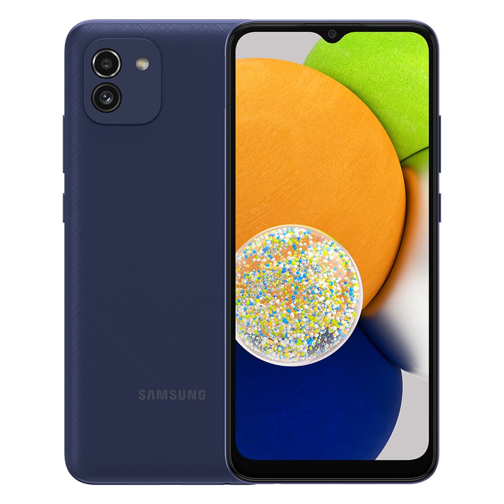 Смартфон Samsung Galaxy A03 64Gb, синий (РСТ)— фото №0