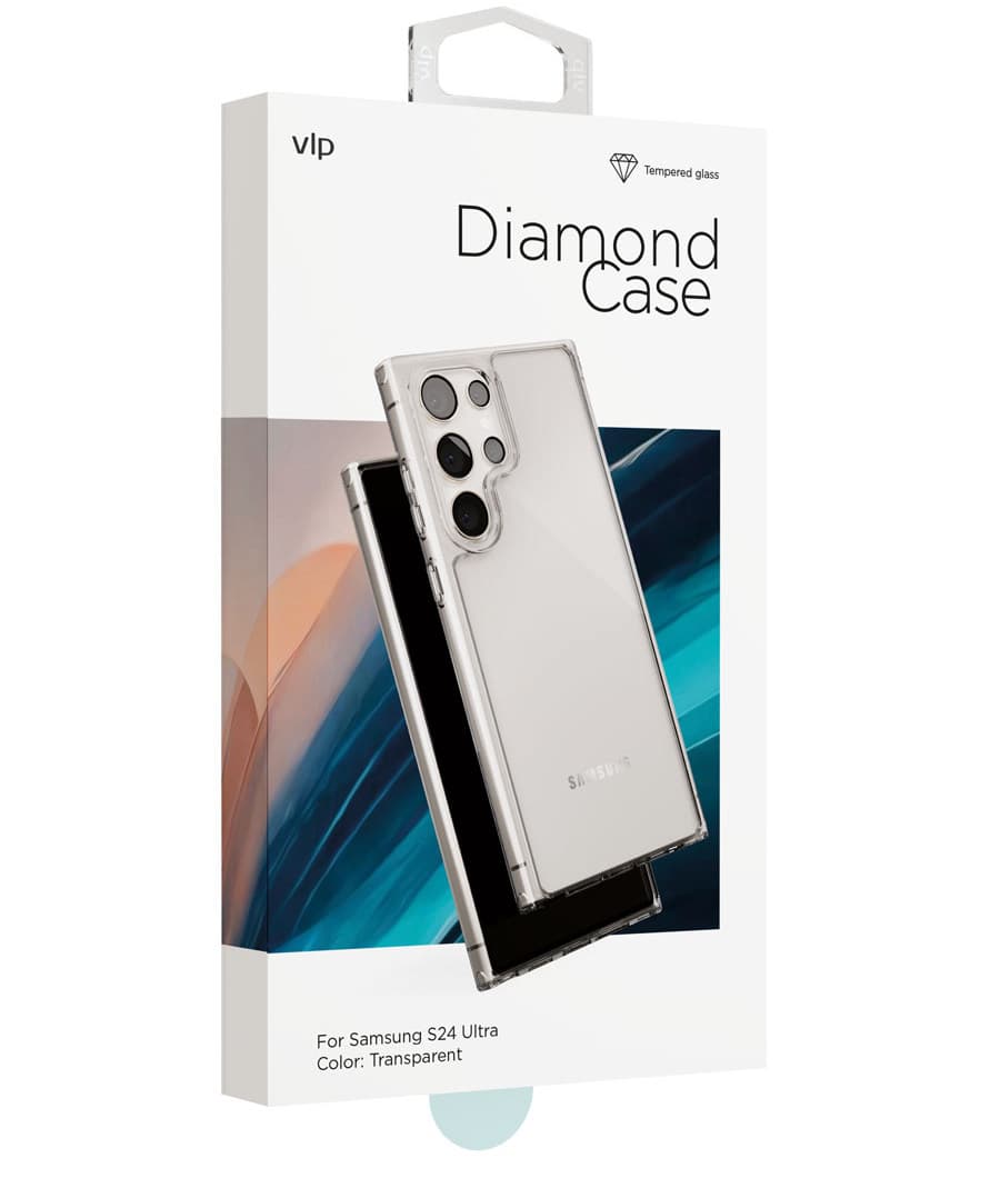 Чехол-накладка VLP Diamond Case для Galaxy S24 Ultra, полиуретан, прозрачный— фото №1