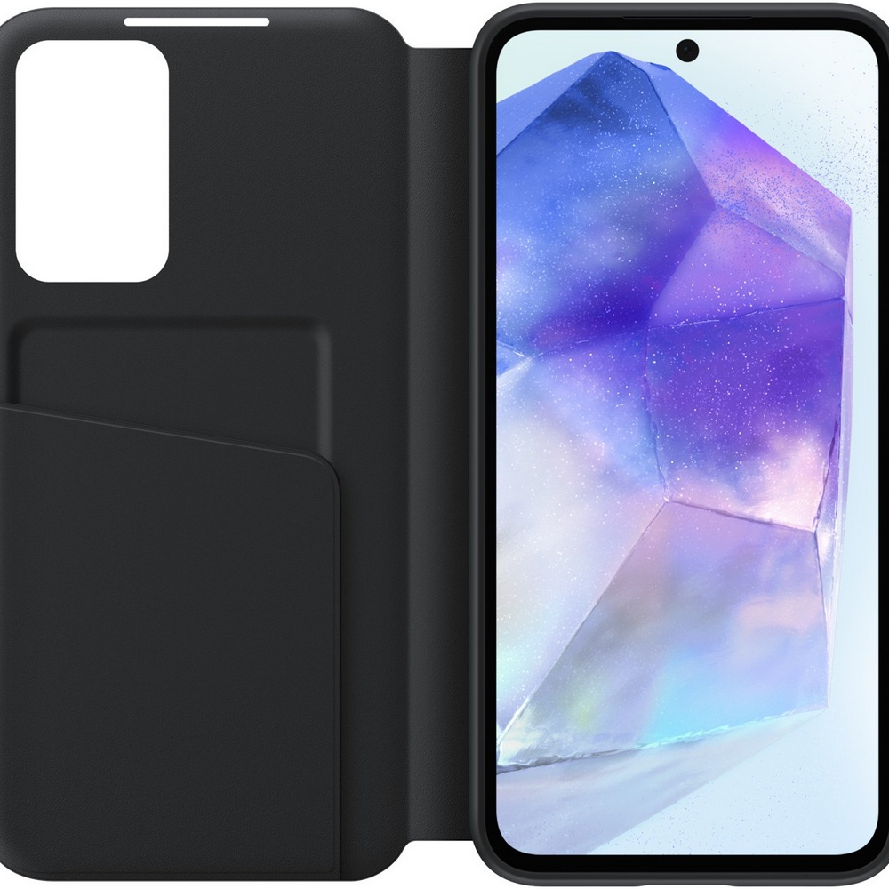 Чехол-книжка Samsung View Wallet для Galaxy A55, поликарбонат, черный— фото №2