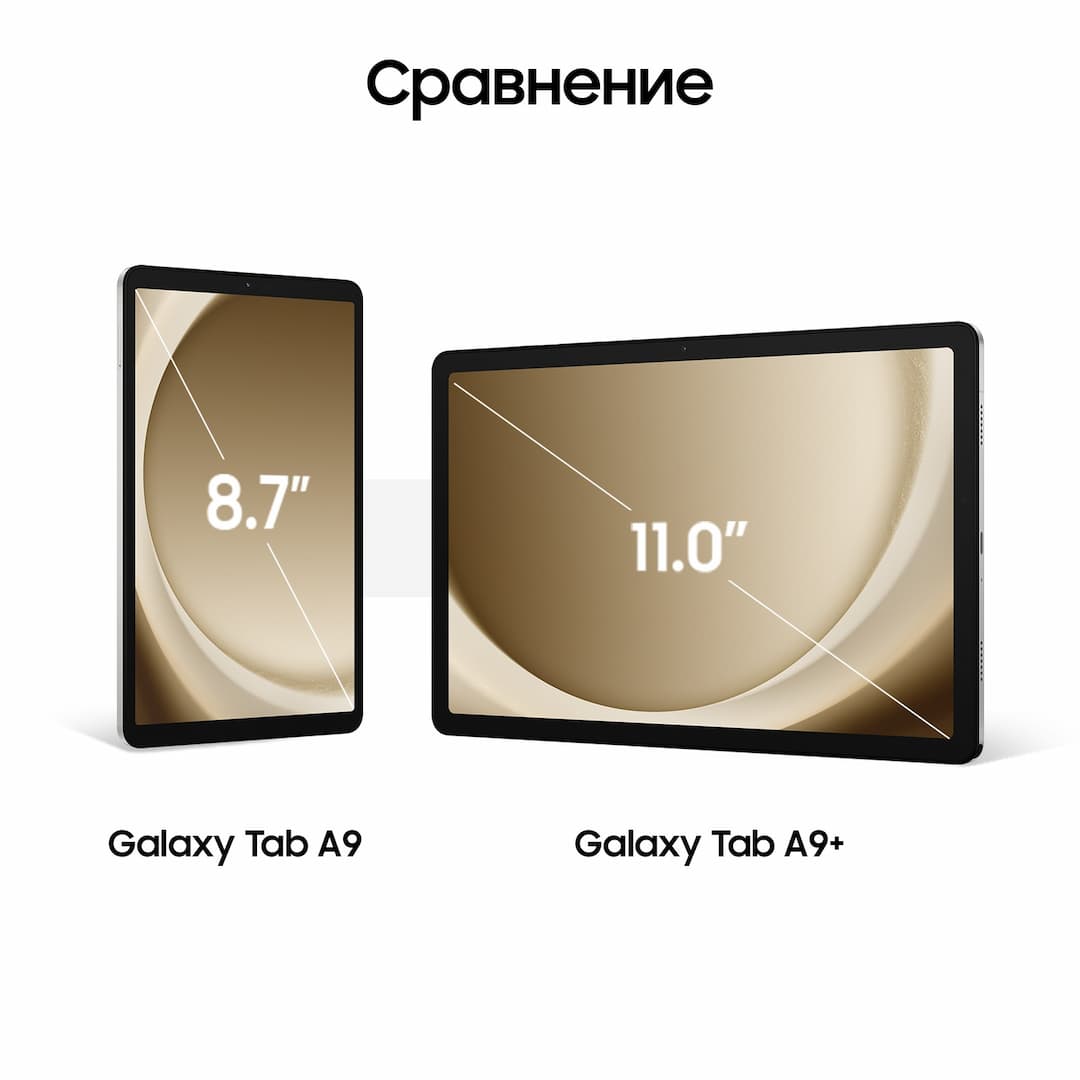 Планшет 11″ Samsung Galaxy Tab A9+ 5G 8Gb, 128Gb, серебристый (РСТ)— фото №2