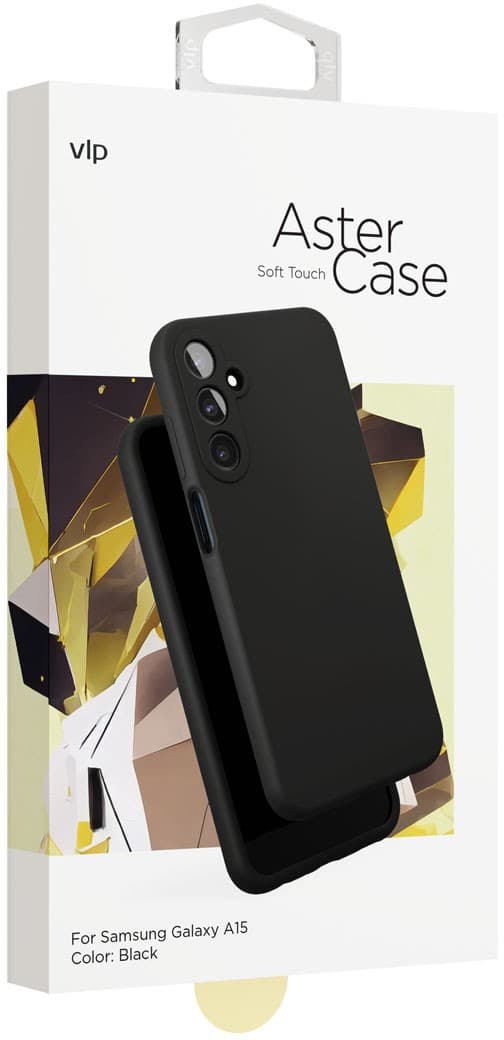 Чехол-накладка VLP Aster Case для Galaxy A15, силикон, черный— фото №1