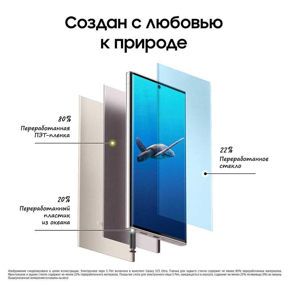 Смартфон Samsung Galaxy S23 Ultra 5G 256Gb, бежевый (GLOBAL)— фото №6