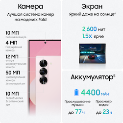 Смартфон Samsung Galaxy Z Fold6 1024Gb, розовый (РСТ)— фото №5