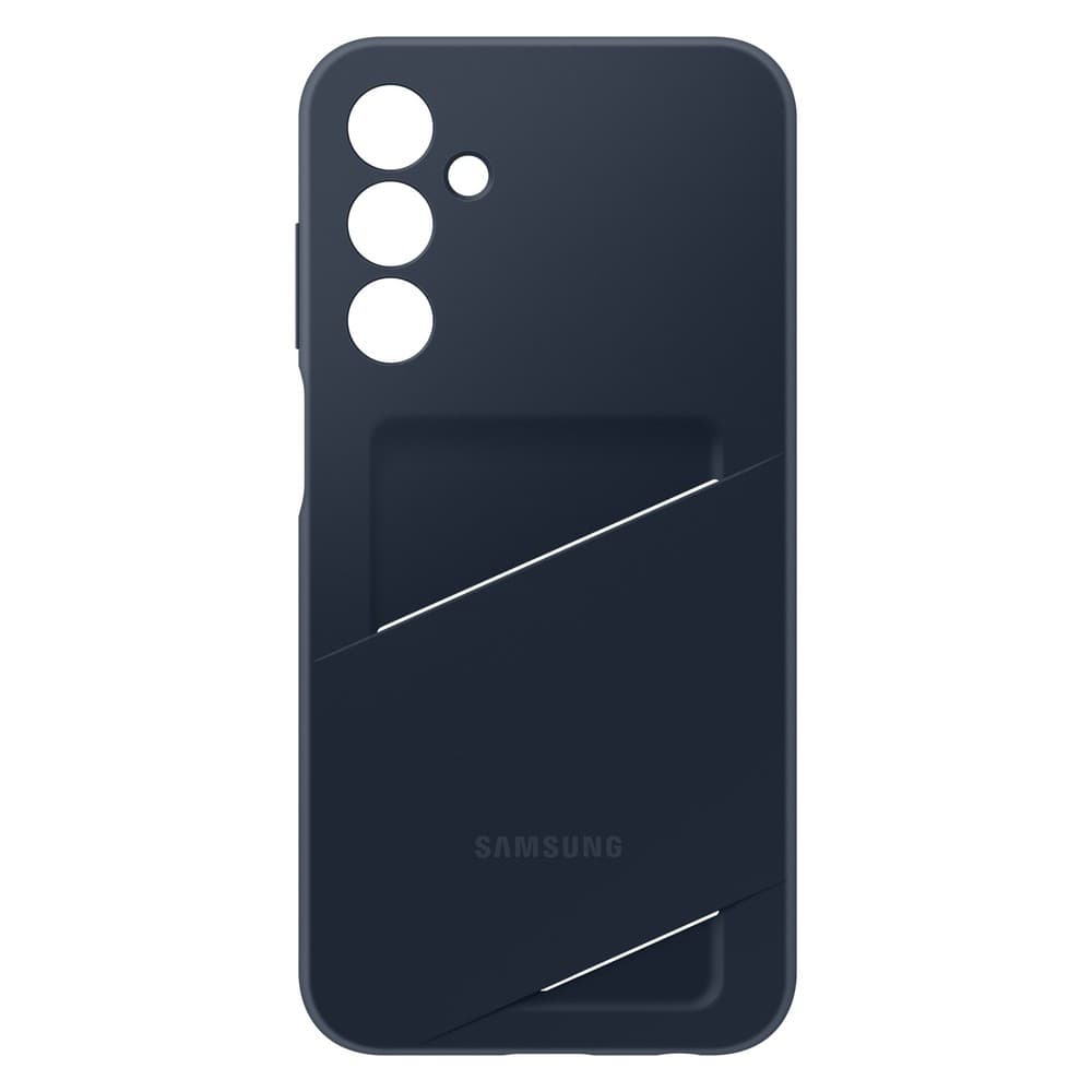 Чехол-накладка Samsung Card Slot Case для Galaxy A25, полиуретан, черный/синий— фото №0