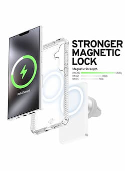 Чехол-накладка Itskins Hybrid Clear MagSafe для Galaxy S24, поликарбонат, прозрачный— фото №6