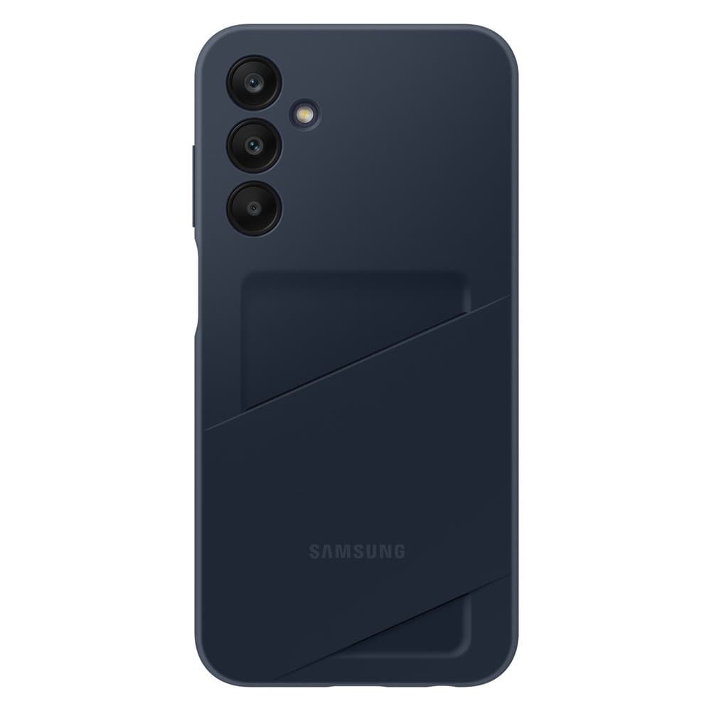 Чехол-накладка Samsung Card Slot Case для Galaxy A25, полиуретан, черный/синий— фото №5