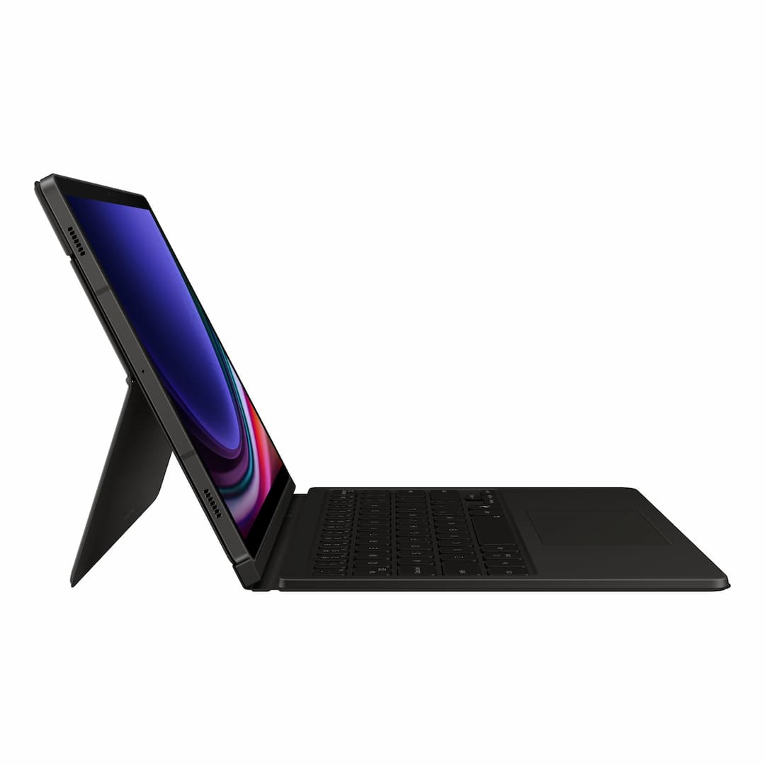 Чехол-клавиатура Samsung Book Cover Keyboard с тачпадом и клавишей AI для Galaxy Tab S9/S9 FE (2024), полиуретан, черный— фото №2