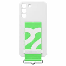 Чехол-накладка Samsung Silicone with Strap для Galaxy S22+, силикон, белый— фото №0