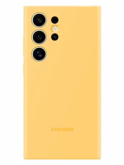 Чехол-накладка Samsung Silicone Case для Galaxy S24 Ultra, силикон, желтый— фото №4