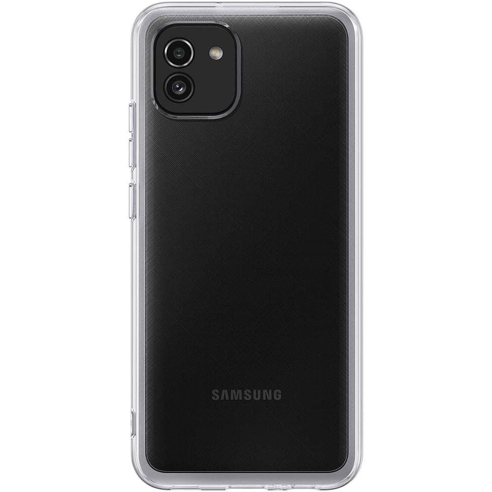 Чехол-накладка Samsung Soft Clear для Galaxy A03, полиуретан, прозрачный— фото №1