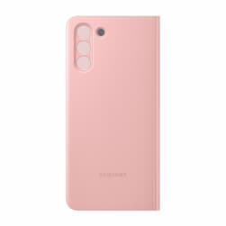 Чехол-книжка Samsung Smart Clear View для Galaxy S21+, полиуретан, розовый— фото №1