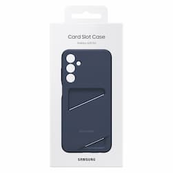 Чехол-накладка Samsung Card Slot Case для Galaxy A25, полиуретан, черный/синий— фото №4