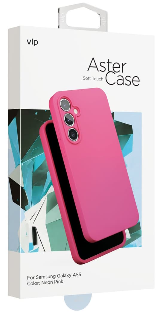 Чехол-накладка VLP Aster Case для Galaxy A55, силикон, розовый— фото №4