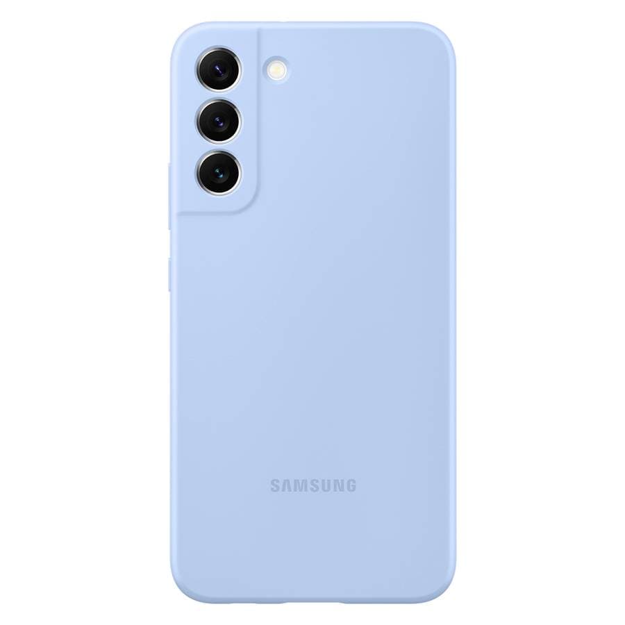 Чехол-накладка Samsung Silicone Cover для Galaxy S22+, силикон, голубой— фото №0