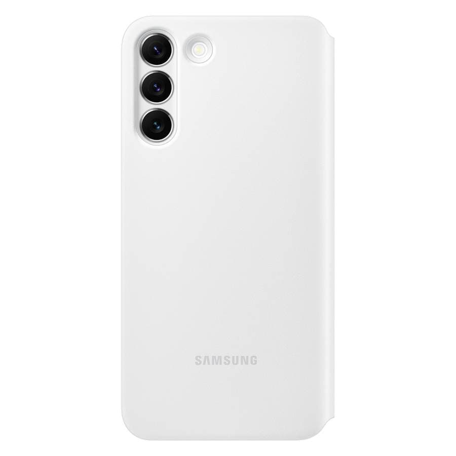 Чехол-книжка Samsung Smart Clear View для Galaxy S22+, полиуретан, белый— фото №1