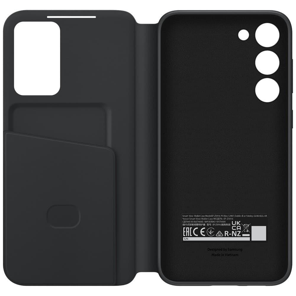 Чехол-книжка Samsung Smart View Wallet Case для Galaxy S23+, поликарбонат, черный— фото №3