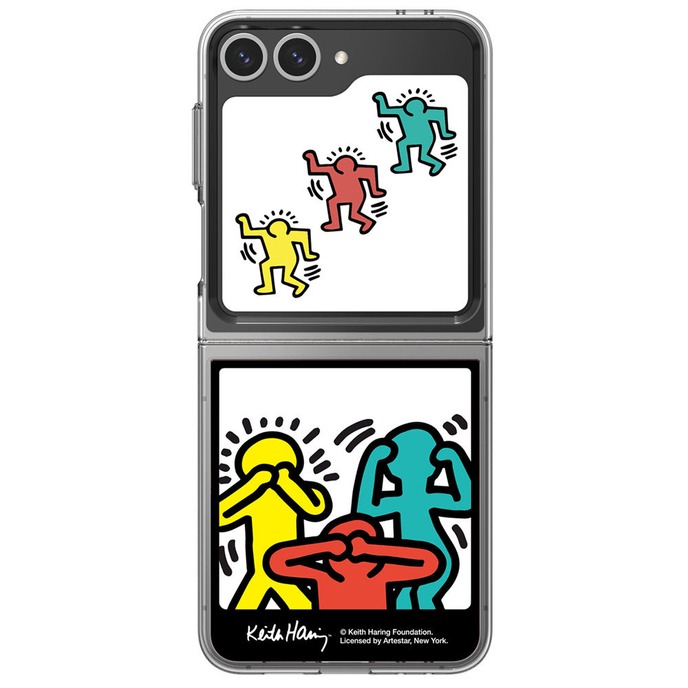 Панель для чехла Samsung Flipsuit Card Slash Keith Haring Photo, желтый— фото №0