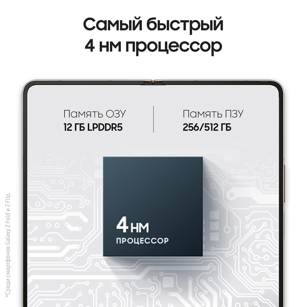 Смартфон Samsung Galaxy Z Fold4 256Gb, бежевый (РСТ)— фото №2