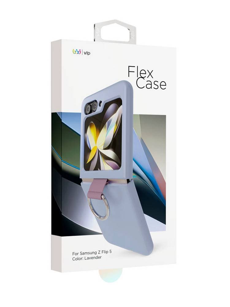 Чехол-накладка VLP Flex Case для Galaxy Z Flip5, полиуретан, лавандовый— фото №4