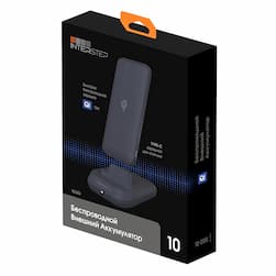 Внешний аккумулятор InterStep 10DQi Wireless 10000 мАч, синий— фото №2