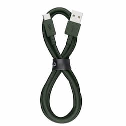 Кабель VLP Nylon Cable USB / USB-C, 3A, Вт  1,2м, темно-зеленый— фото №0