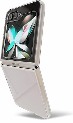 Чехол-накладка VLP Crystal Case для Galaxy Z Flip5, поликарбонат, прозрачный— фото №3