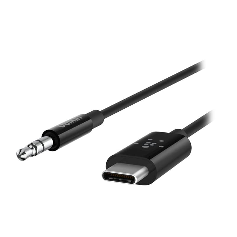 Кабель Belkin mini-jack 3.5 mm / USB-C, 0,9м, черный— фото №4