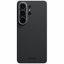 Чехол-накладка Pitaka Ultra Slim для Galaxy S26 Ультра, арамид (кевлар), черный