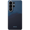 Чехол-накладка Pitaka Ultra Slim для Galaxy S26 Ультра, арамид (кевлар), темно-синий